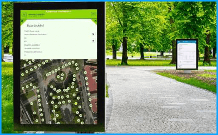 VaridX smart parks screen in the park